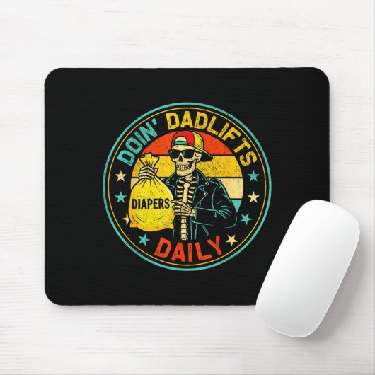 Mens Funny New Dad Doin' Dadlifts Daily Men Father Mousepad (Mit Mouse)