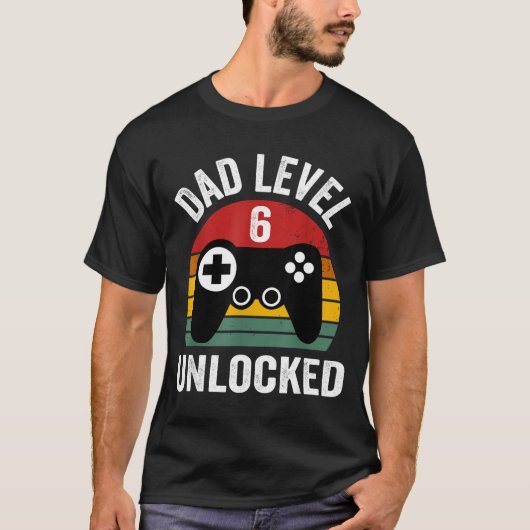 Mens Funny New Dad Shirt Dad Level 6 Unlocked For (Vorderseite)