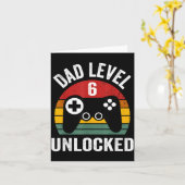 Mens Funny New Dad Shirt Dad Level 6 Unlocked For Karte (Gelbe Blume)