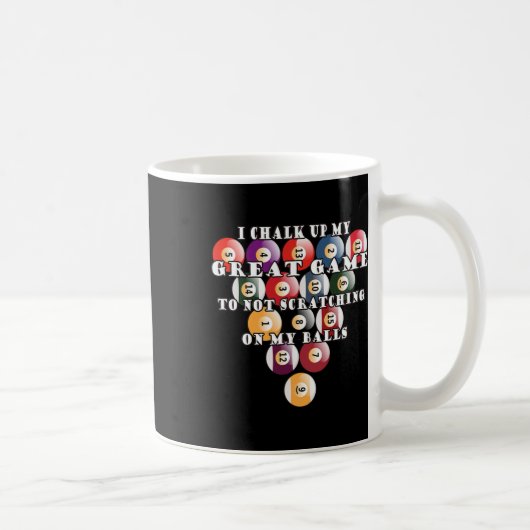 Mens Funny No Scratching Scratch Game Pool Billiar Kaffeetasse (Rechts)