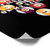 Mens Funny No Scratching Scratch Game Pool Billiar Poster (Ecke)
