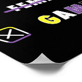 Mens Funny Nonbinary Gamer En Poster (Ecke)