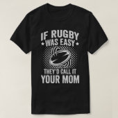 Mens Funny, ob Rugby Easy Rugby Player T-Shirt (Design vorne)