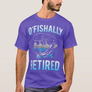 Mens Funny Ofishally T-Shirt für müde Fishi