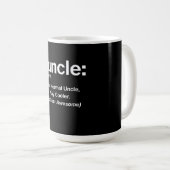 Mens Funny Oncle Shirt Mens Funcle Definition Gesc Kaffeetasse (VorderseiteRechts)