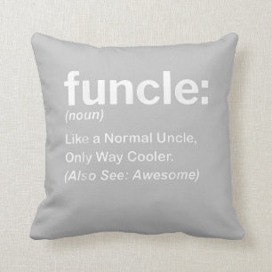 Mens Funny Oncle Shirt Mens Funcle Definition Gesc Kissen