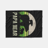 Mens Funny Opa Von den Großkindern Papa Bär 2 Fleecedecke (Vorderseite (Horizontal))