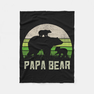 Mens Funny Opa Von den Großkindern Papa Bär 2 Fleecedecke