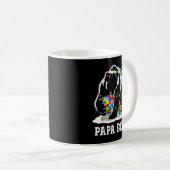 Mens Funny Papa Bären Autismus Bewusstsein Autismu Kaffeetasse (VorderseiteRechts)