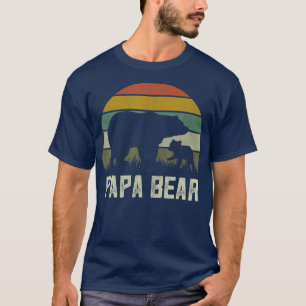 Mens Funny Papa Bear s Cube 1 Kind Geburtstag Groß T-Shirt