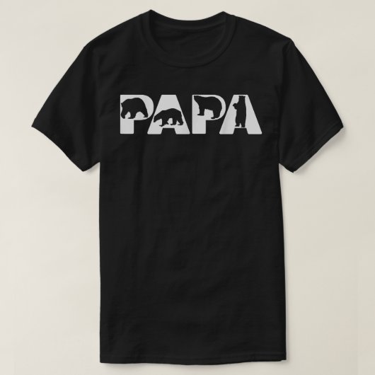 Mens Funny Papa Bear Vater Funny Bear Papa Fathers T-Shirt (Design vorne)
