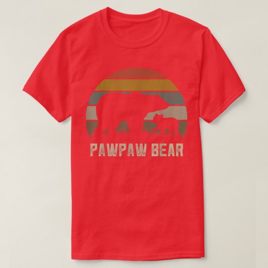 Mens Funny Pawpaw Bären s, Cub Kid Vathers Day Gra T-Shirt (Design vorne)