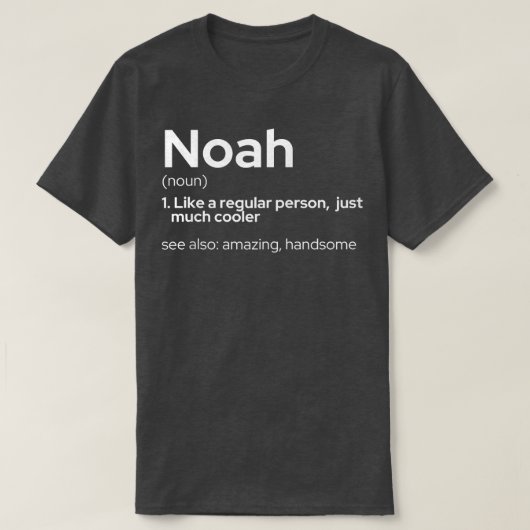 Mens Funny Personalisiert Vorname Noah  T-Shirt (Design vorne)
