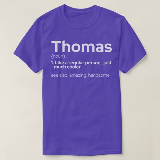 Mens Funny Personalisiert Vorname Thomas  T-Shirt (Design vorne)