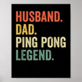 Mens Funny Ping Pong Vater Tischtennis Lege Poster (Vorne)