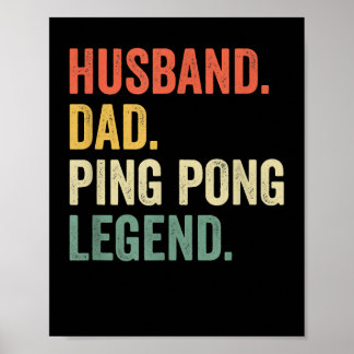 Mens Funny Ping Pong Vater Tischtennis Lege Poster