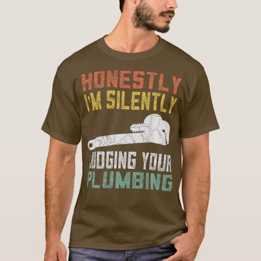 Mens Funny Plumber Geschenke für Männer Retro Klem T-Shirt (Vorderseite)