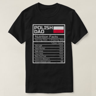 Mens Funny Polnischer Vater Ernährung Fakten Väter T-Shirt