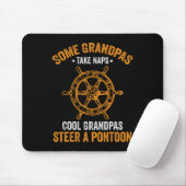 Mens Funny Pontoon Boat Cool Grandpas Steer A Pont Mousepad (Mit Mouse)