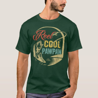 Mens Funny Reel Cool PawPaw Liebe Angeln  T-Shirt