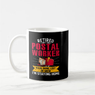 Mens FUNNY RETIRED POSTAL WORKER POSTMAN RETIREMS Kaffeetasse