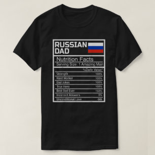Mens Funny Russian Vater Nutritions Facts Facts Fa T-Shirt