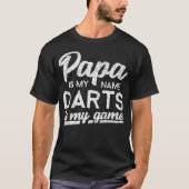 Mens Funny Shirt Darts Papa Gift T - Shirt (Vorderseite)