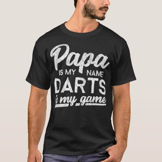 Mens Funny Shirt Darts Papa Gift T - Shirt (Vorderseite)