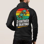 Mens funny skateboarding hoodie (Rückseite)