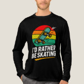Mens funny skateboarding  Tri-Blend shirt (Vorderseite)
