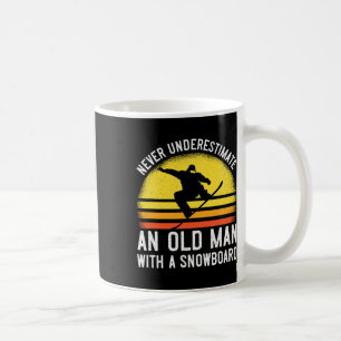 Mens Funny Snowboarden Geschenk für Männer Retro S Kaffeetasse