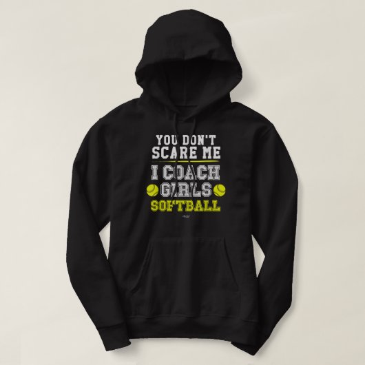Mens Funny Softball Coach Sie nicht kümmern mich i Hoodie (Design vorne)