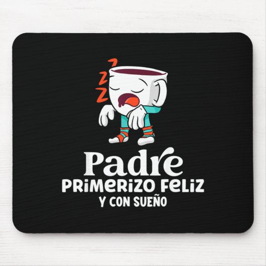 Mens Funny Spanish Announcing Pregnancy Baby New D Mousepad (Vorne)