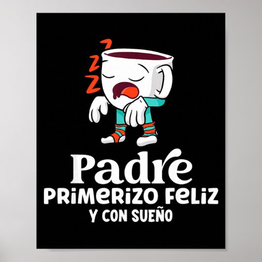 Mens Funny Spanish Announcing Pregnancy Baby New D Poster (Vorne)