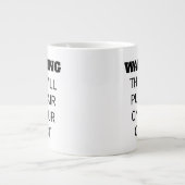 Mens Funny Strauß Koffein wird Haar auf die Brust Jumbo-Tasse (Vorderseite)