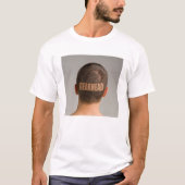 Mens Funny T - Shirt Gearhead Haircut Shaved Head (Vorderseite)