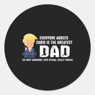 Mens Funny Trump Sprichwort Bester Vater Zitat - C Runder Aufkleber