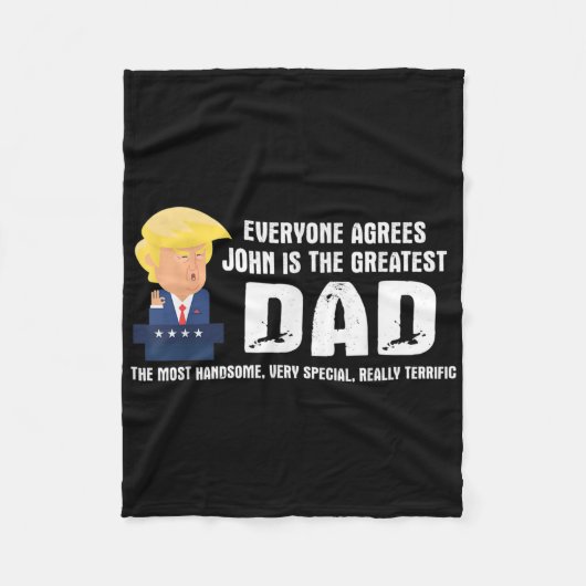 Mens Funny Trump Sprichwort Bester Vater Zitat - J Fleecedecke (Vorderseite)