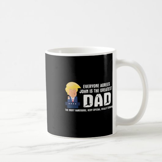 Mens Funny Trump Sprichwort Bester Vater Zitat - J Kaffeetasse (Rechts)