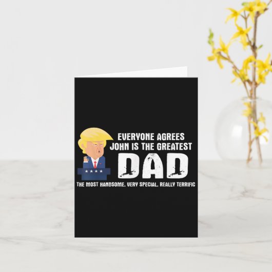 Mens Funny Trump Sprichwort Bester Vater Zitat - J Karte (Gelbe Blume)