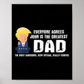 Mens Funny Trump Sprichwort Bester Vater Zitat - J Poster (Vorne)