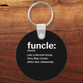 Mens Funny Uncle Shirt Mens Funcle Definition Gift Schlüsselanhänger (Vorderseite)