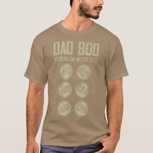 Mens Funny Vater Bod Si Pack Abs Workout Vater Fig T-Shirt