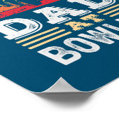 Mens Funny Vater im Bowling Vaters Day Mens Poster (Ecke)