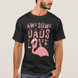 Mens Funny Vatertag Flamingo, Mens Phantastischer  T-Shirt