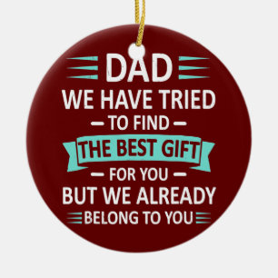 Mens Funny Vathday Vater von Tochter Sohn Ehefrau Keramik Ornament