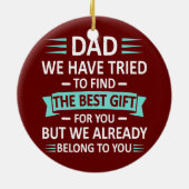 Mens Funny Vathday Vater von Tochter Sohn Ehefrau Keramik Ornament (Hinten)