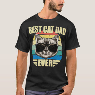 Mens Funny Vintag Cat Daddy tee Vater's day Best