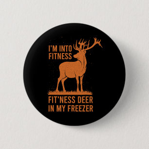 Mens Funny Vintag Hunter Ich bin in Fitness Deer H Button