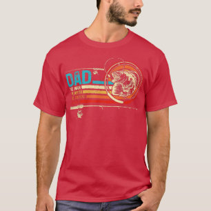 Mens Funny Vintag Retro Fishing Vater Vatertag T-Shirt